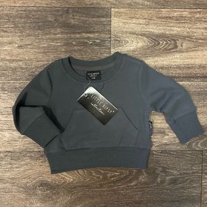 Little Bipsy- Pewter pullover 3-6 mnths